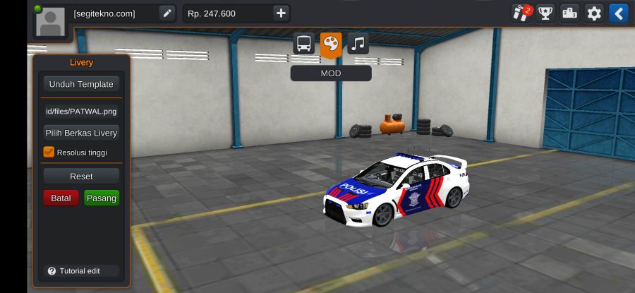 Download Mod Bussid Mobil Polisi Lancer