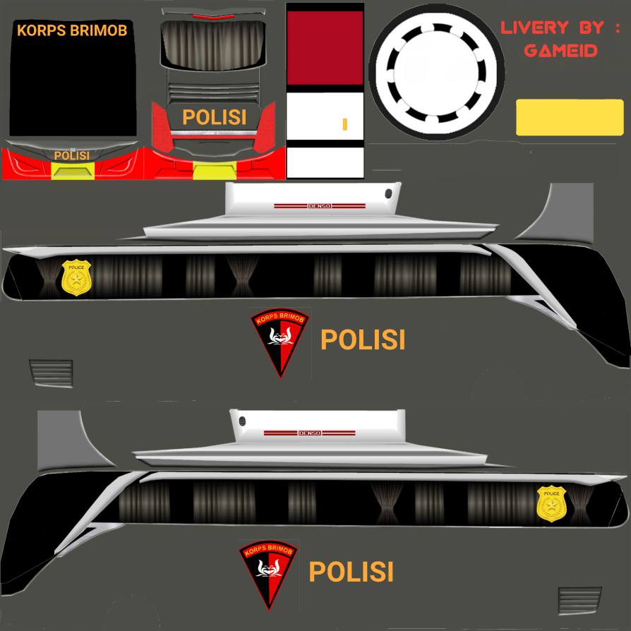 Livery Bussid Brimob Polisi