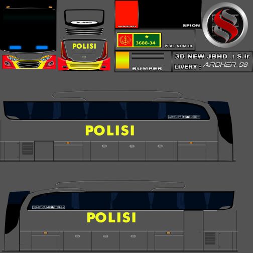 Livery Bussid Polisi Bus Original