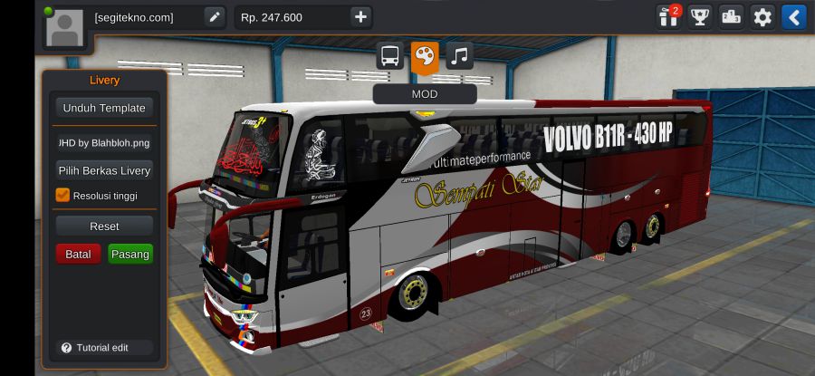 Mod Bussid Sempati Star UHD Voyager