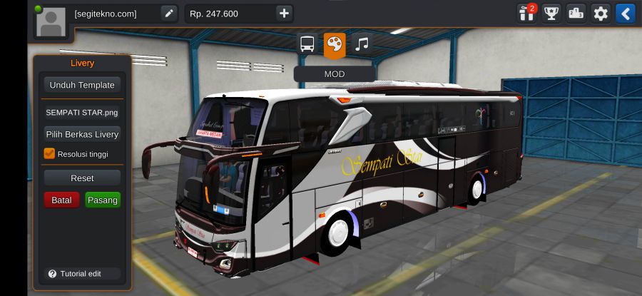 Mod Bussid Sempati Star Hino RK