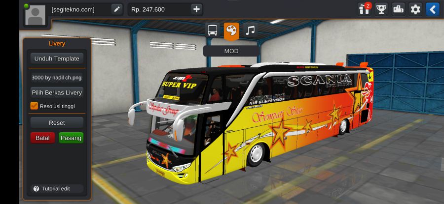 Mod Bussid Sempati Star Scania