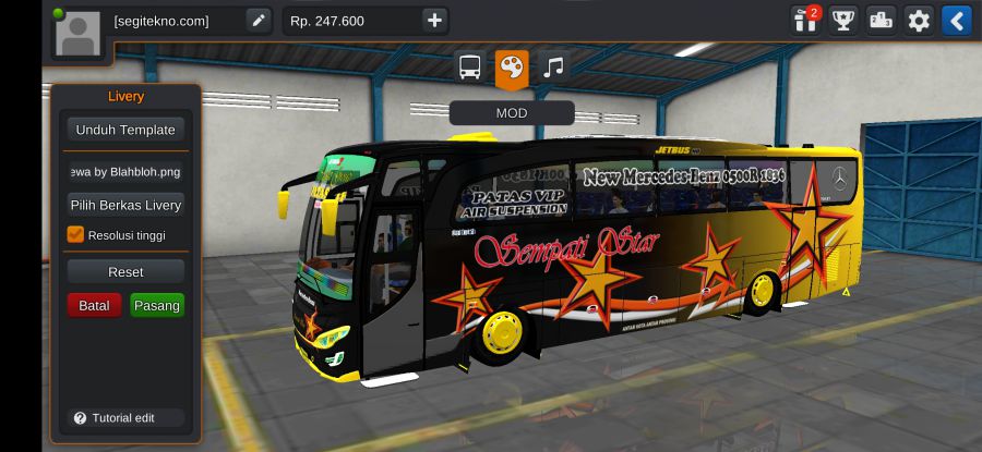 Mod Bussid Sempati Star JBHD