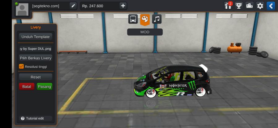 Download Mod Bussid Jazz Monster Energy