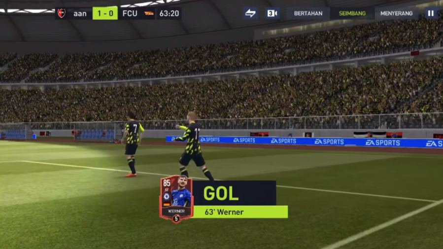 Menampilkan Penonton di FIFA Mobile