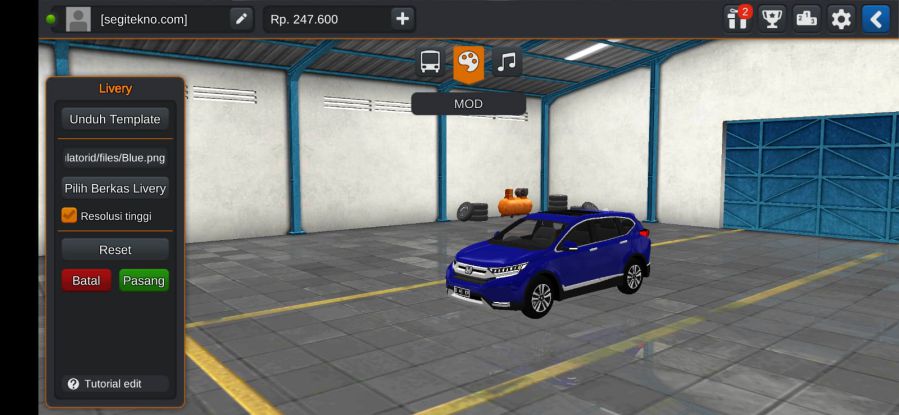 Download Mod Bussid CR-V Blue