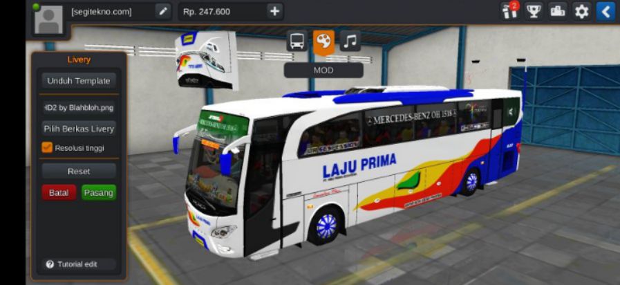 Download Mod Bussid JBHD Laju Prima