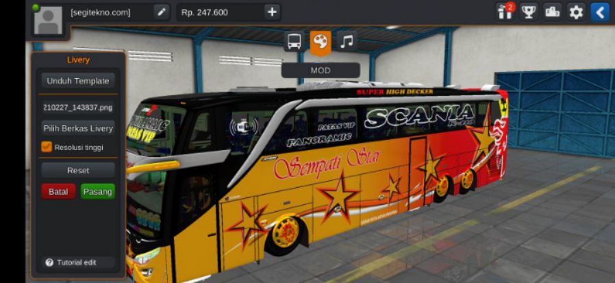 Download Mod Bussid SHD Sempati Star