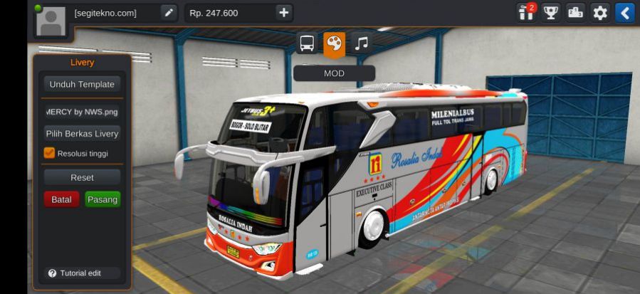 Download Mod Bussid SHD Rosalia Indah