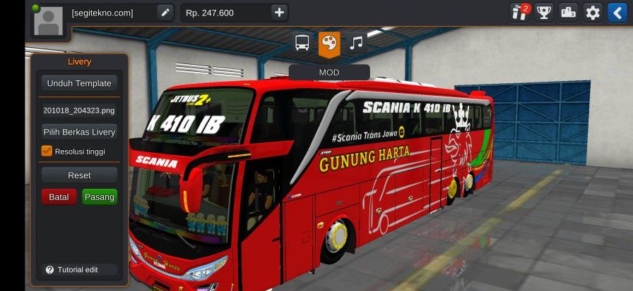Download Mod Bussid SHD Gunung Harta