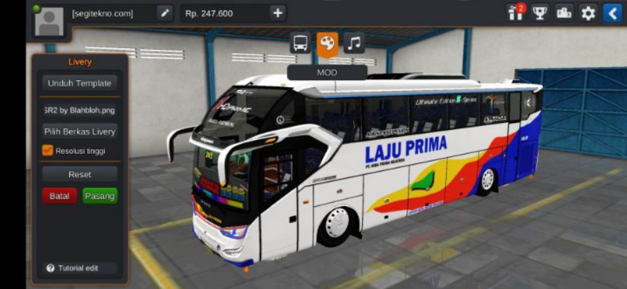 Download Mod Bussid XHD Laju Prima