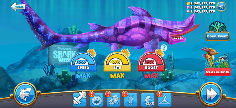 Hungry Shark World Mod Apk Max Level
