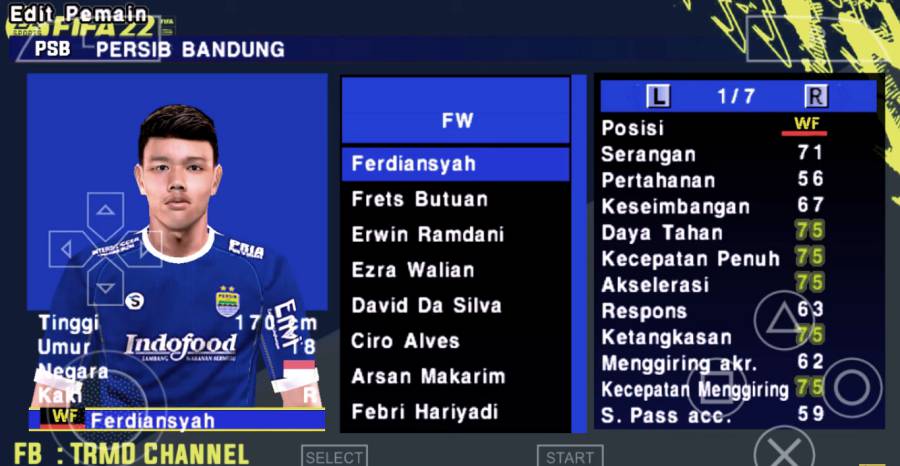 PES 2022 PPSSPP Liga Indonesia Kit Terbaru