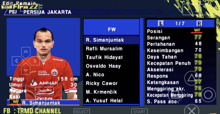 pemain mirirp aslinya pes 2022