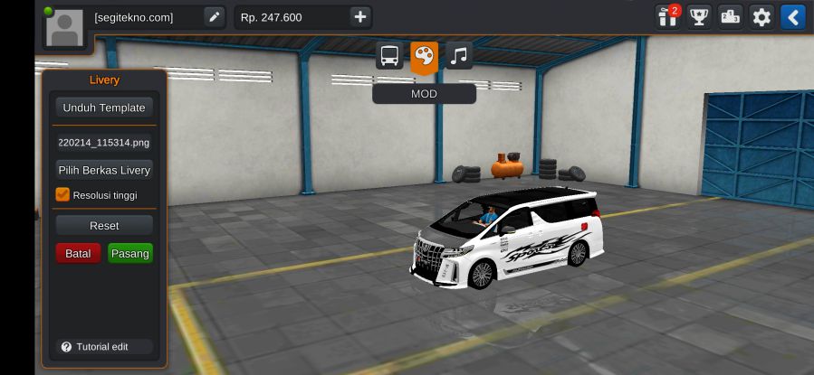 Download Mod Bussid Alphard Modif