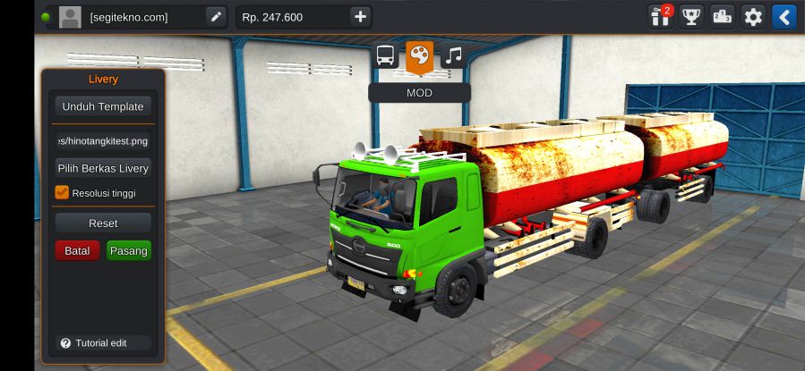 Mod Bussid Truck Gandeng Tangki