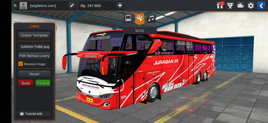 Mod Bussid JB3+ Scania Tronton