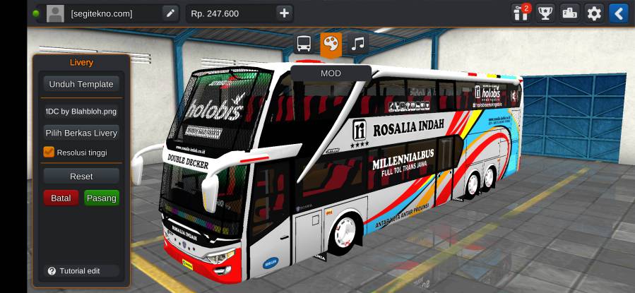 Mod Bussid SDD JB2+ Rosalia Indah