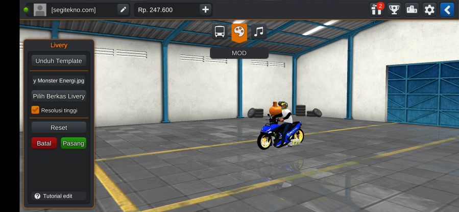 Download Mod Bussid Aerox Monster Energy