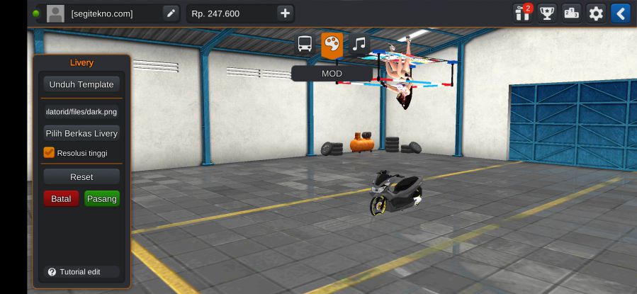 Download Mod Bussid PCX Drag