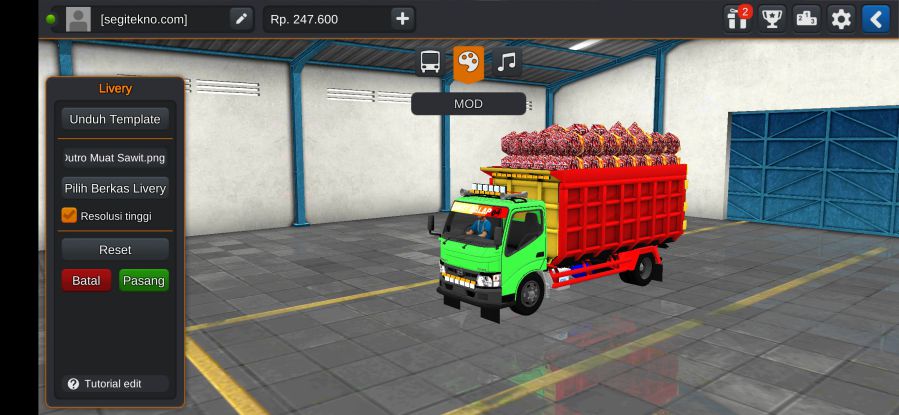 Download Mod Bussid Truck Hino Dutro Muat Sawit