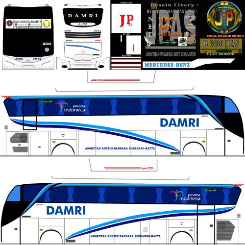 Download Livery Bussid Damri Mercedes-Benz