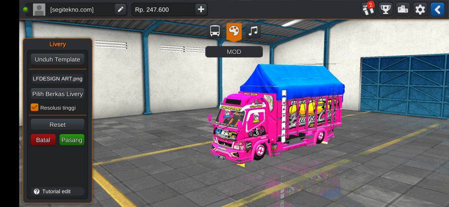 Download Mod Bussid Truck ABC Terpal Segitiga
