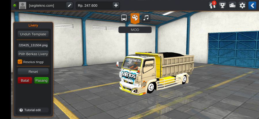 Download Mod Bussid Truck M18 Canter Dump