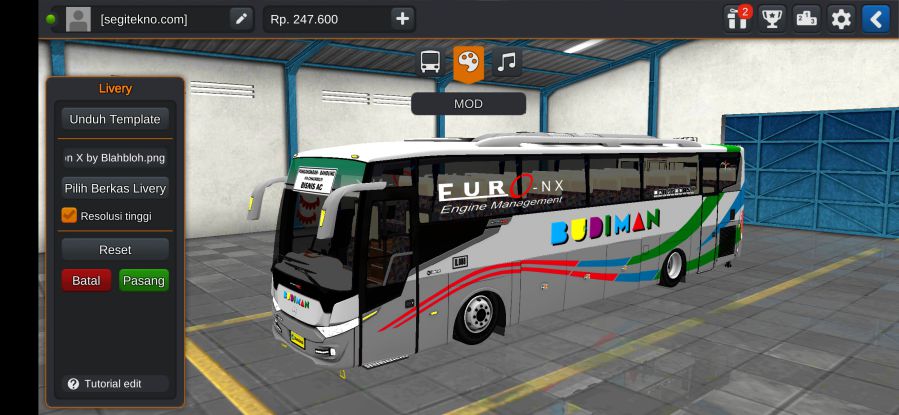 Download Mod Bussid Scorpion X Budiman