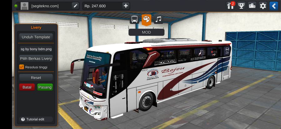 Download Mod Bussid Bejeu JB3+ HDD