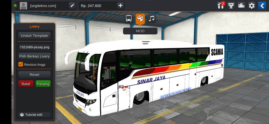 Download Mod Bussid Scorpion King Sinar Jaya