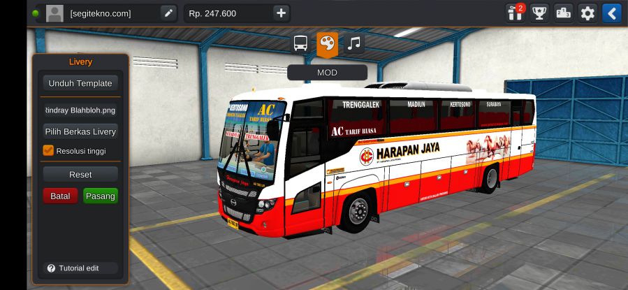 Download Mod Bussid Scorpion King Harapan Jaya