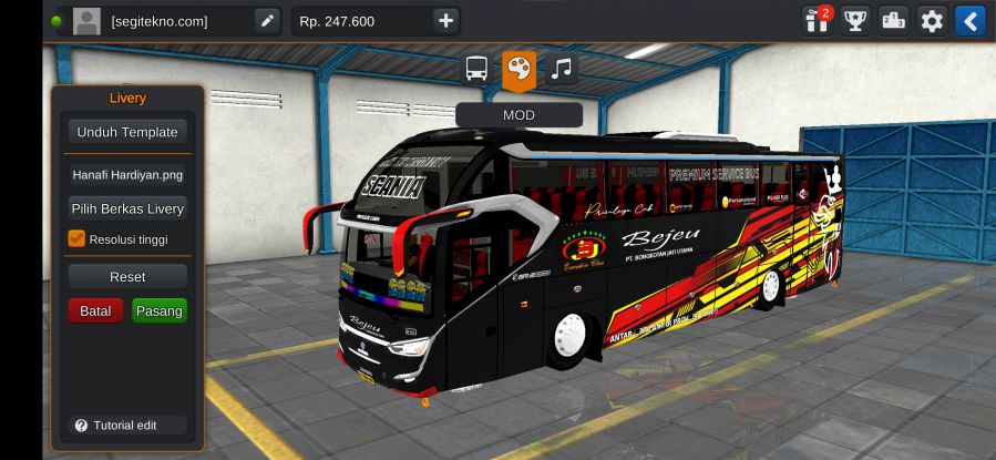 Download Mod Bussid Bejeu SR2 XHD Prime Scania