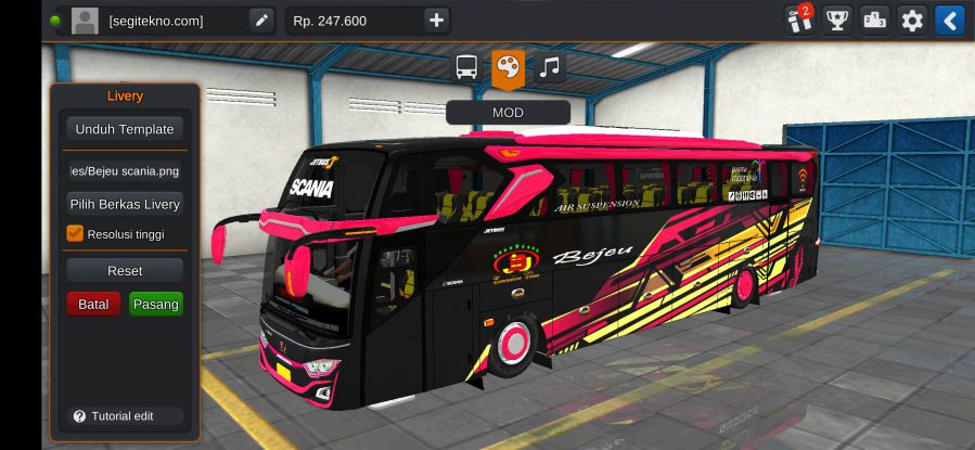Download Mod Bussid BejeuJB3+ SHD Voyager