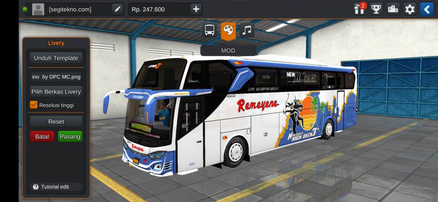 Download Mod Bussid Ramayana JB3+ SHD