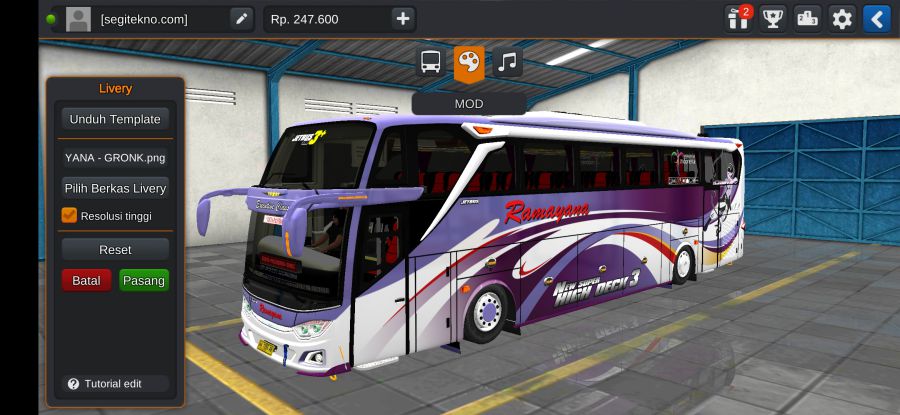 Download Mod Bussid Ramayana JB3+ Scania