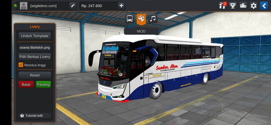Download Mod Bussid Sumber Alam SR2 Panorama