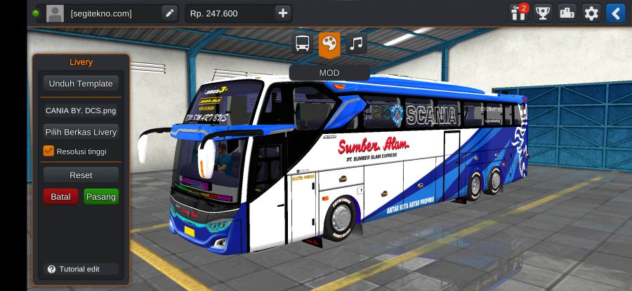 Download Mod Bussid Sumber Alam JB3 Scania K410 IB