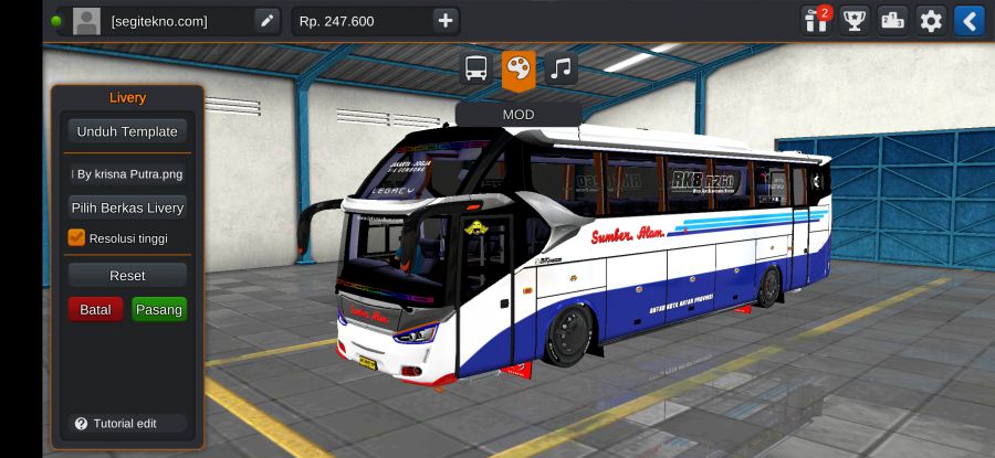 Download Mod Bussid Sumber Alam SR2 Hino