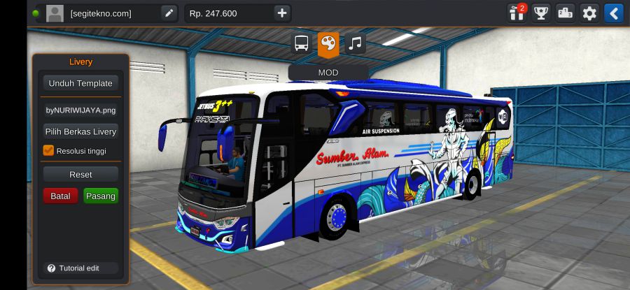 Download Mod Bussid Sumber Alam JB3+ HDD Hino