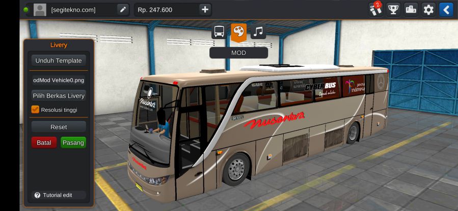 Download Mod Bussid Nusantara Setra Smile