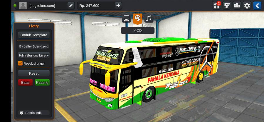 Download Mod Bussid Pahala Kencana Dream Coach