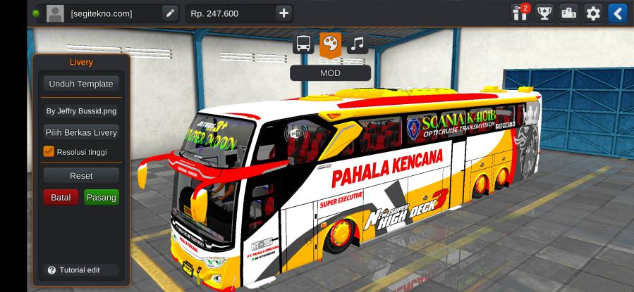 Download Mod Bussid Pahala Kencana JB3+ Voyager Tronton