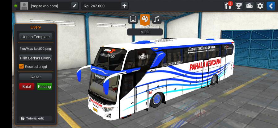 Download Mod Bussid Pahala Kencana JB3+ Facelift Voyager
