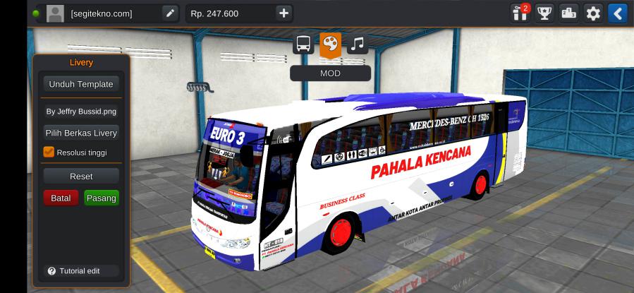 Download Mod Bussid Pahala Kencana Travego Smile