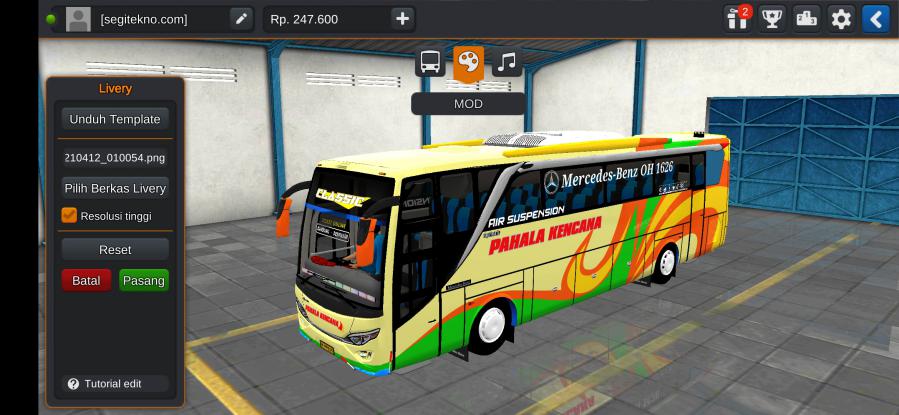 Download Mod Bussid Pahala Kencana Sonic