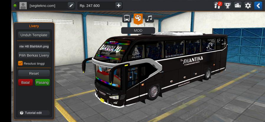Download Mod Bussid Shantika Avante H8