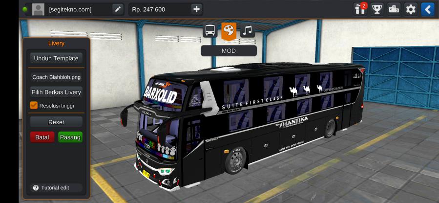 Download Mod Bussid Shantika JB3 DC
