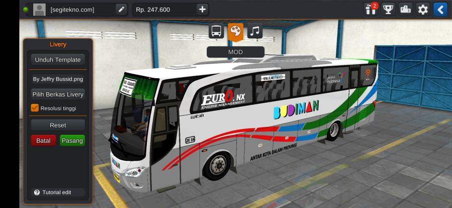 Download Mod Bussid Budiman JBHD Hino