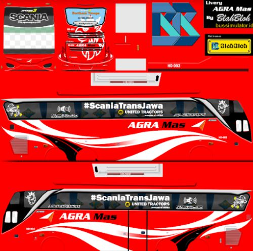 Download Livery Bussid Agra Mas SHD Tronton